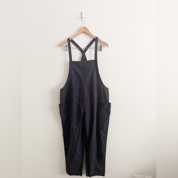 Mod Ref Navy Linen Overalls - Picture 1 of 9